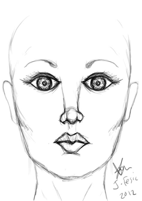Female Face Drawing Practice By Jezzy Fezzy On Deviantart
