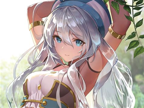 Share the best gifs now >>>. Download 2048x1536 Anime Girl, Gray Hair, Blue Eyes, Leaves Wallpapers for Ainol Novo 9 Spark ...