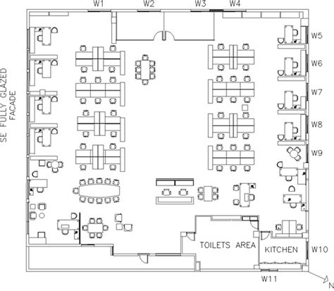 Typical Open Plan Office Layout In Beirut Download Scientific Diagram
