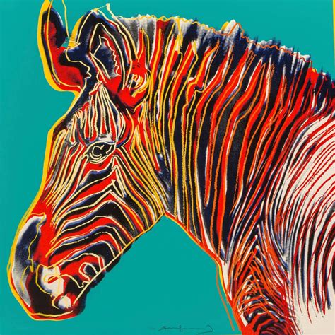 Andy Warhol Grevys Zebra From Endangered Species Fands Ii300 At 1stdibs