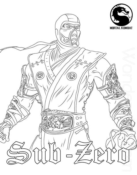 Dibujos De Mortal Kombat Sub Zero Para Colorear Para Colorear Pintar E