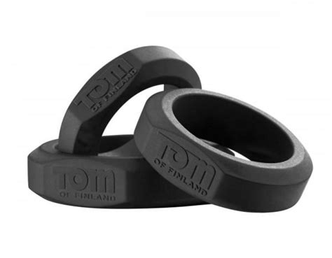 Tom Of Finland 3 Piece Silicone Cock Ring Set Black On Literotica
