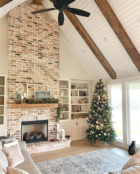 White Shiplap Ceiling With Wood Beams Soul And Lane