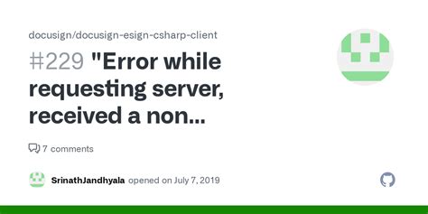 Error While Requesting Server Received A Non Successful Code With No Response Body