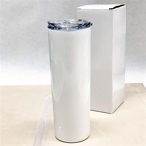 20 oz straight skinny stainless steel insulated blank tumblers white bulk tumblers