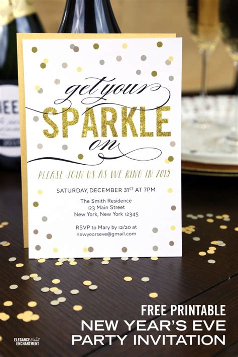 Free Printable New Years Eve Party Invitations Printable Word Searches