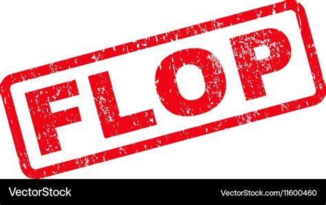 Flop Text Rubber Stamp Royalty Free Vector Image
