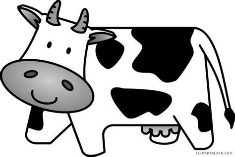 Download High Quality Cow Clipart Black And White Cute Transparent Png