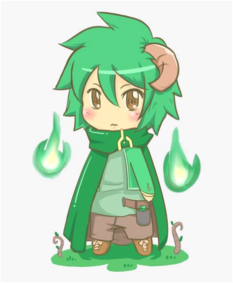 Earth Chibi Forest Chibi Anime Boy Green Hair Hd Png Download Kindpng