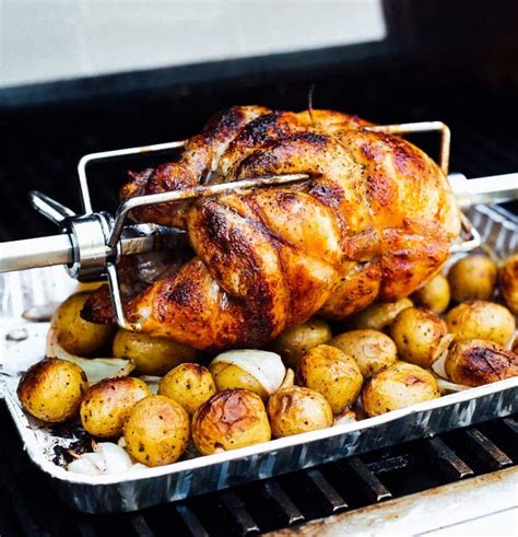 No Fuss Rotisserie Chicken On The Grill • Heartbeet Kitchen