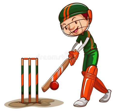 Un Joueur De Cricket Illustration De Vecteur Illustration Du Cercle