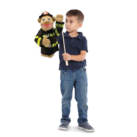 Melissa And Doug Rescue Puppet Set Police Officer And Firefighter Buy