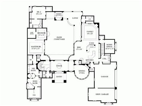 Architectural Room Mediterranean House Plans Pool