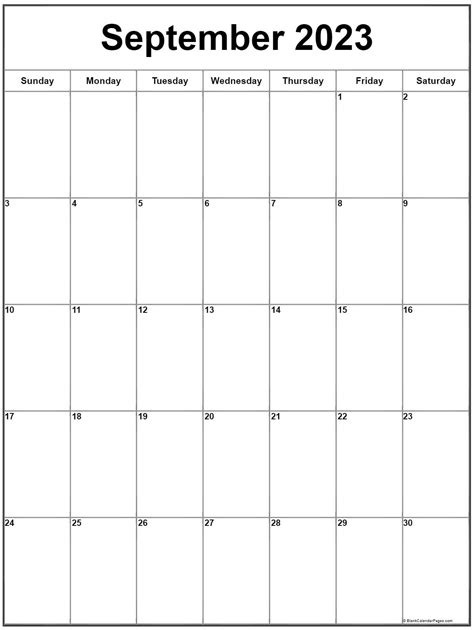 Free Printable September 2023 Calendar Printable Blank World