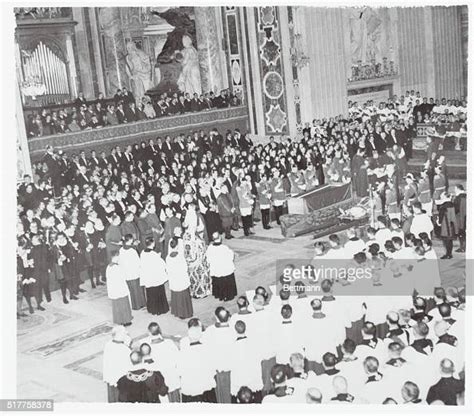 Funeral Service For Pope Pius Xii Vatican City Photo Shows The Last