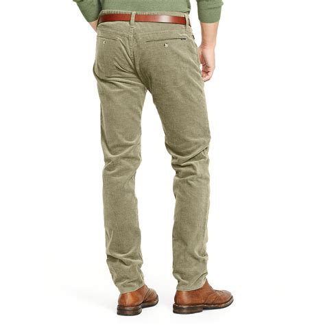 Lyst Polo Ralph Lauren Stretch Slim Fit Corduroy Pant In Green For Men
