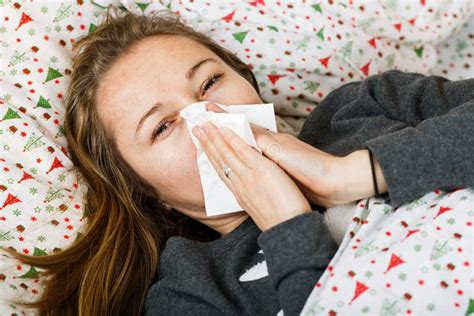 Sick Woman Getting Flu Stock Photo Image Of Influenza 85038682
