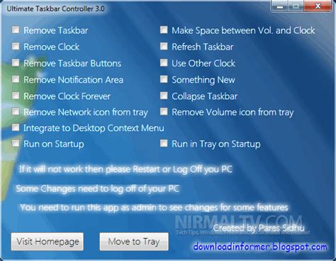 Manage Taskbar Settings With Ultimate Taskbar Controller
