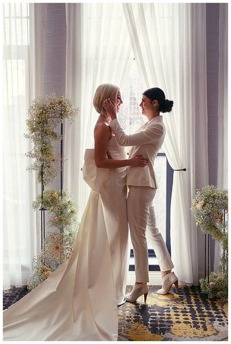 Modern Metallic Wedding Inspiration That Is Pure Eye Candy Love Inc Mag Lesbian Wedding