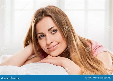 Girl Pleasure In The Bed Stock Image Image Of Pretty 82856791