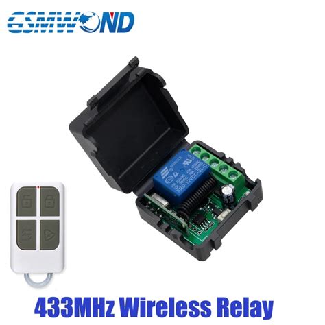 433mhz Wireless Relay Dc 12v Single Channel Relay Module Rf Wireless