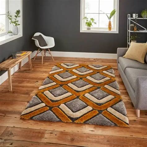 Shaggy Noble House 8199 Grey Yellow Rugs Buy 8199 Grey Yellow Rugs