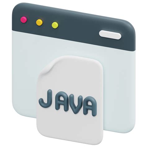 Java D Render Icon Illustration Png