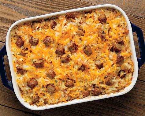 Hash Brown And Brat Casserole Schwans Recipes Food Baked Dishes