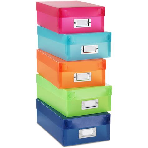 Whitmor Plastic Organizer Boxes Set Of 5