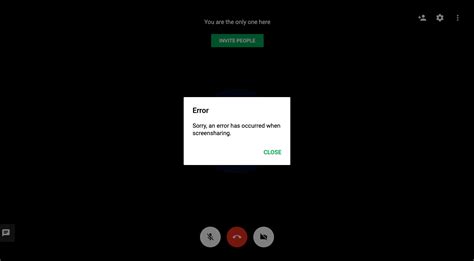 Please exit any apps that might be drawing on screen. Share screen error - Hangouts Community