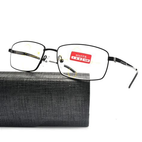 Mincl Men Alloy Quality Progressive Reading Glasses Fashion Half Rim Classic Multifocal