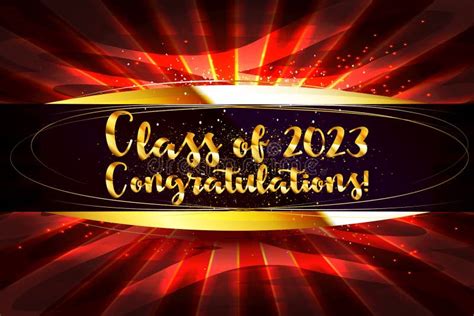 Congratulations Class Of 2023 Stock Vector Illustration Of High
