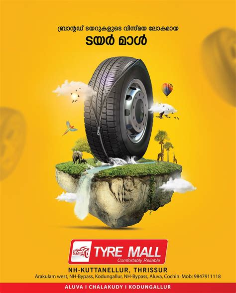 Branding Ad Tyre Mall On Behance Advertising Campaign Design Social