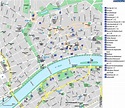 Map of Frankfurt tourist: attractions and monuments of Frankfurt