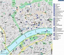 Map of Frankfurt tourist: attractions and monuments of Frankfurt