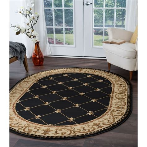 Bliss Rugs Olivet Traditional Indoor Oval Area Rug