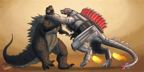 A robotic apex predator with unstoppable powers of laser destruction, mechagodzilla was created in secret to destroy godzilla and end the reign of monsters. Kaijune 2020, Godzilla Vs Mechagodzilla by DevinQuigleyArt ...