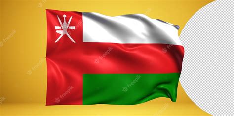 Premium Psd Oman Waving Flag Realistic Isolated On Transparent Png