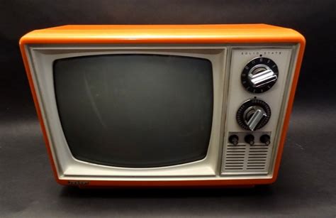 Quasar Orange Portable 1970s Television A New Era Antiques Vintage