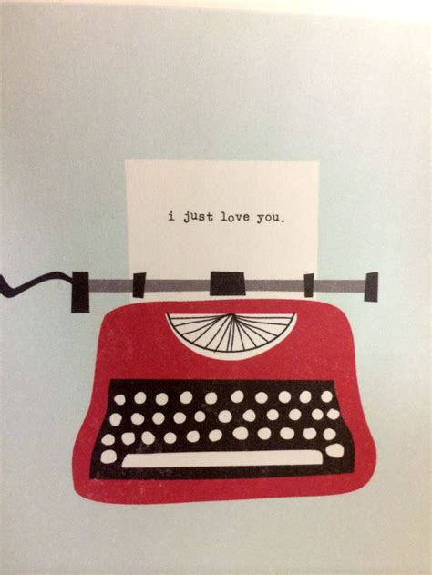 Typewriters I Just Love You Typewriter Paper