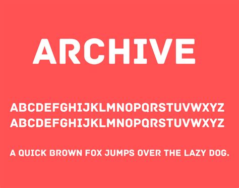 Archive Font Free Download Free Fonts