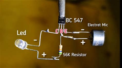 How To Make Simple Music Reactive Led With Bc547 Transistor Youtube