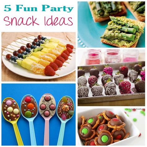 Most of these ideas are incredibly easy to put together and they are all ideas that kids would love. 5 fun party snack ideas (With images) | Party snacks, Fun ...