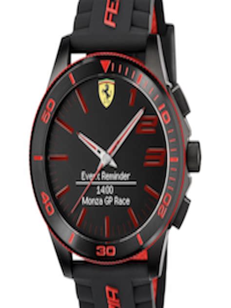 Chronograph and automatic styles for real enthusiasts. Buy SCUDERIA FERRARI Men Black ULTRAVELOCE Smart Watch 0830375 - Smart Watches for Men 2467021 ...