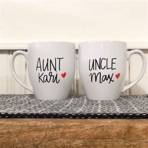 Aunt And Uncle Mug Pregnancy Reveal Pregnancy Reveal Mug Etsy