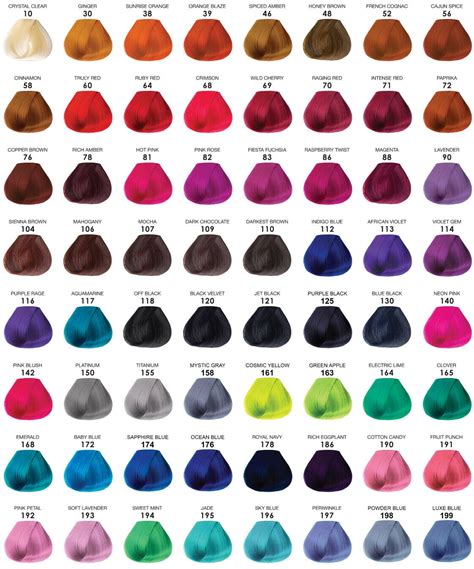 Adore Hair Dye Color Chart Ubicaciondepersonascdmxgobmx
