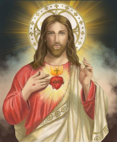Sacred Heart Of Jesus Religious Art Catholic Art 8x10 Etsy Canada
