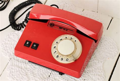 Vintage Rotary Phone Soviet Red Phone Retro Phone Soviet Ussr Etsy