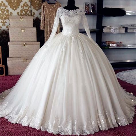 Real Sample Lace Long Sleeves Ball Gowns Wedding Dresses 2017 Vintage