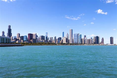 Chicago Skyline Panorama Stock Image Image Of Urban 30542463